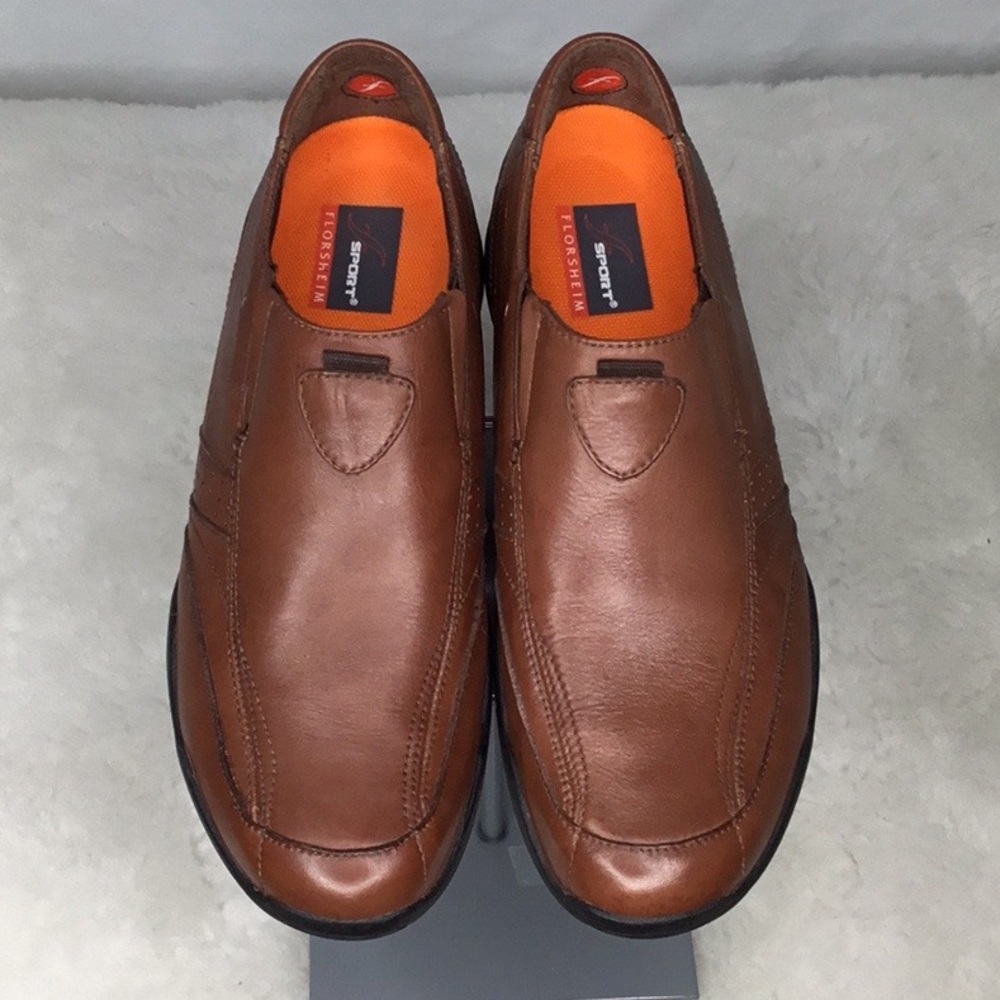 Florsheim Men’s Leather 18418-03 Driving Shoes Size 10.5M  Slip On  Brown
